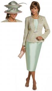 donna-vinci-5626-three-piece-skirt-suit-mint-with-pink