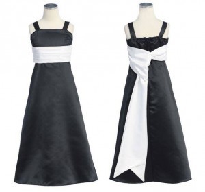 sweet-kids-2954C-black-with-long-white-bow-girls-formal-wear-paerty-dress