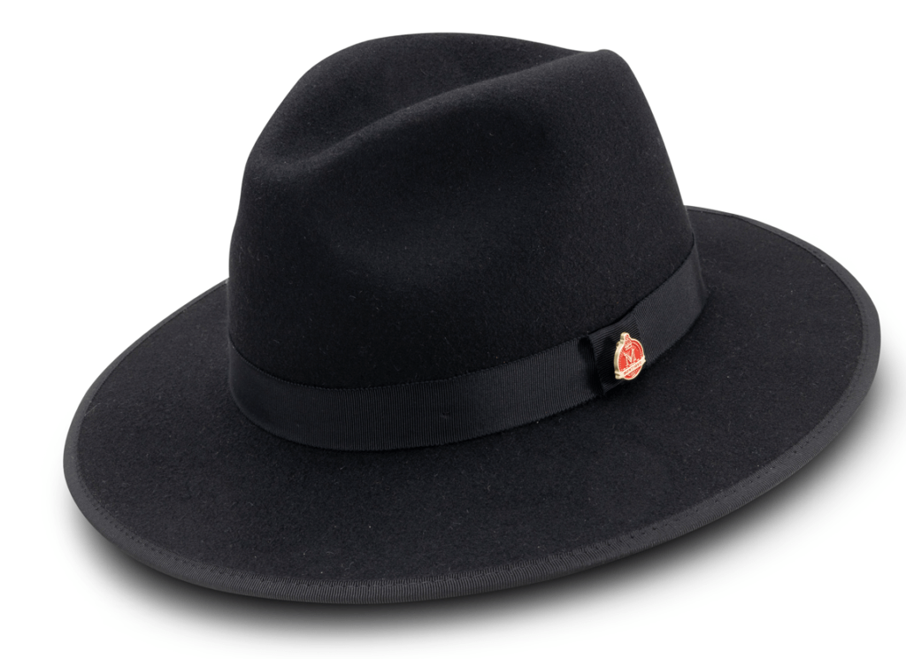 Montique H80 Fedora Hat Black with Red Lining Abby Fashions