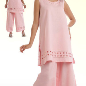 lisa-rene-3317-pk-linen-blend-ladies-suit-with-eyelet-details-on-tunic-and-wid-leg-pant-pink