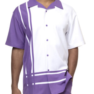 Montique-1877-purple-mens-walking-suit-mens-2pc-leisure-suits-short-sleeve