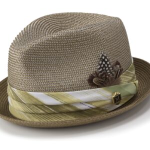 montique h-1844 mens straw matching-montique-h-1844-mens-matching-hat-olive