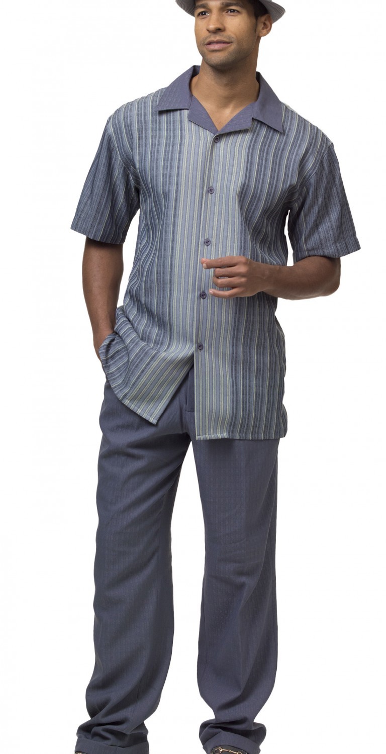 Montique 1846 Walking Suit Grey Mens Two Piece Leisure Suits