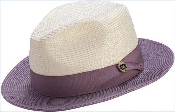 Montique H-47 Mens Matching Hat Lavender - Abby Fashions