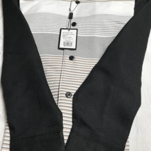 montique mens walking suits 1753 black with stripes long sleeve leisure suits