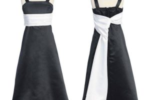 sweet-kids-2954C-black-with-long-white-bow-girls-formal-wear-paerty-dress