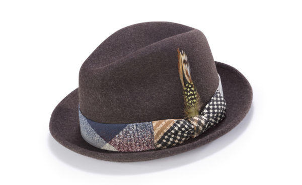 Montique H-1717 Fedora Matching Hat Brown - Abby Fashions