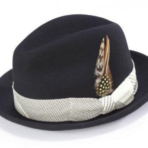 montique-h-1753 fedora matching-hat-black-cream