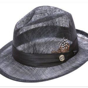 montique-h-23-mens-black-sinamay-pinch-fedora-hat