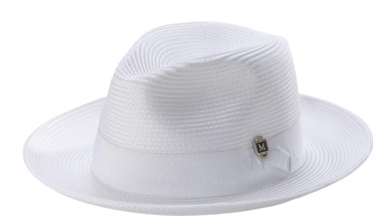 Montique H-42 Mens Straw Hat White - Montique Hat - Abby Fashions