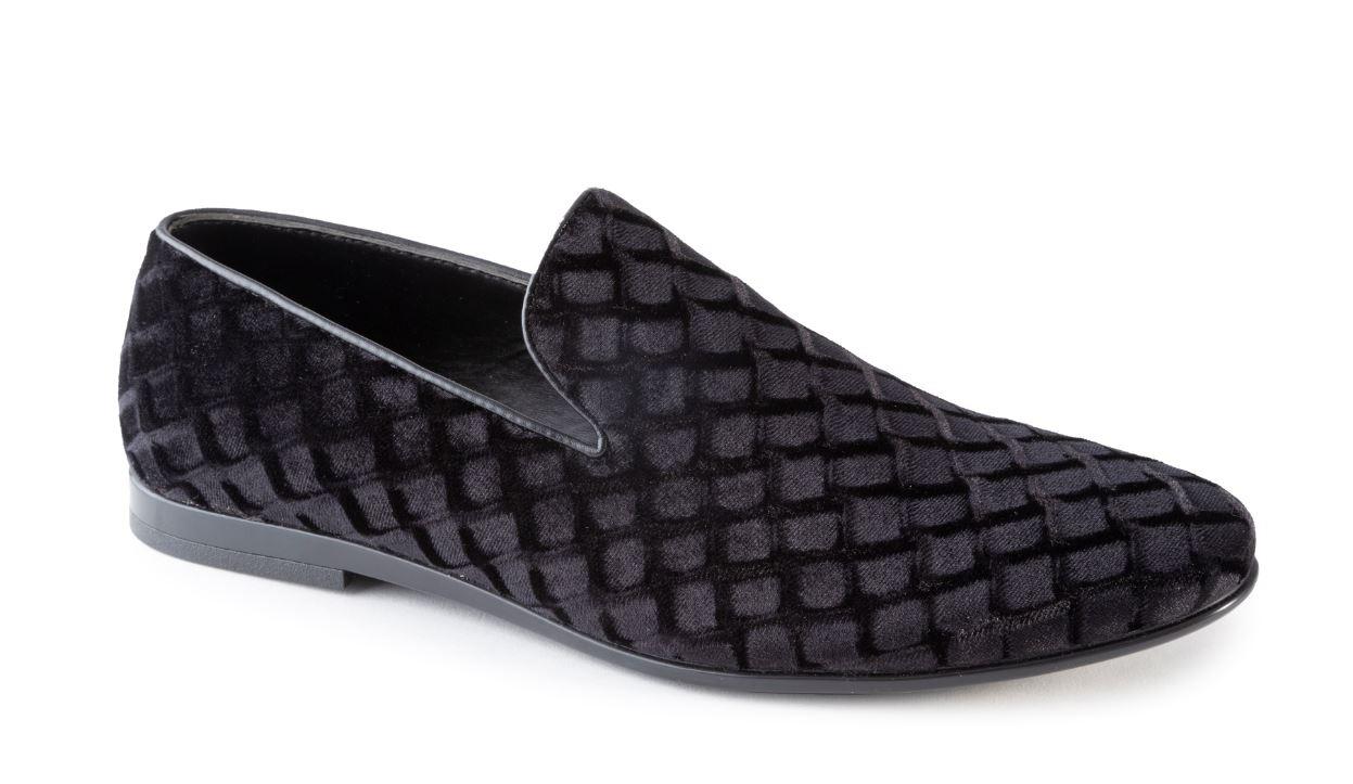 black velvet loafer shoes
