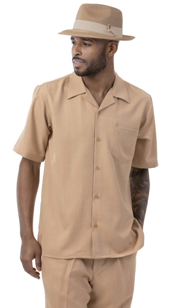 montique 696 mens walking suits tan