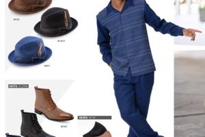 montique-walking-suits-2014-navy-mens-2pc-leisure-suits-with-matching-boots-and-hats