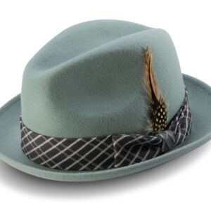montique-h-2006-mens-matching-hat-green-fedora-wool-felt-hat