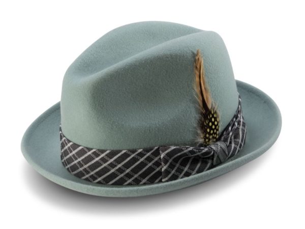 montique-h-2006-mens-matching-hat-green-fedora-wool-felt-hat