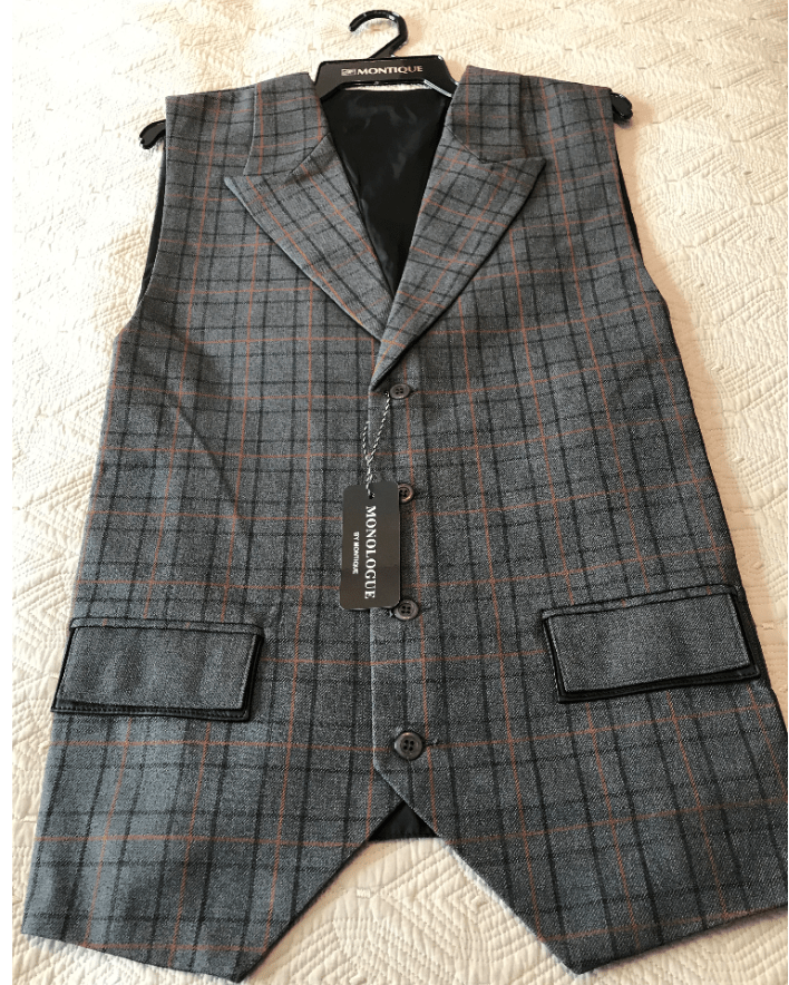 Montique Mens Vest Sets V-07 Grey - Abby Fashions