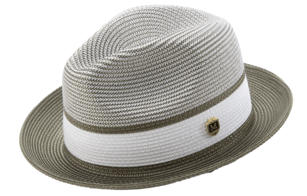 montique-h-22-mens-straw-fedora-hat-olive-two-tone-pinch-fedora-hat-1