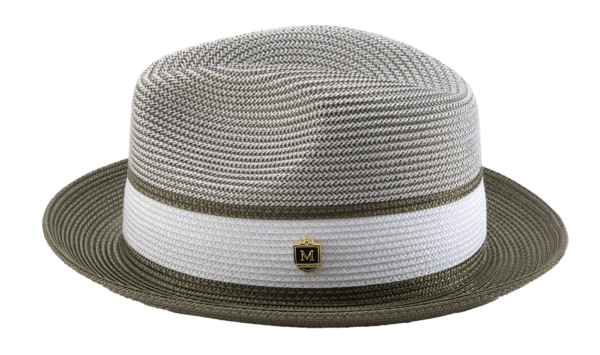 montique-h-22-mens-straw-fedora-hat-olive-two-tone-pinch-fedora-hat-3