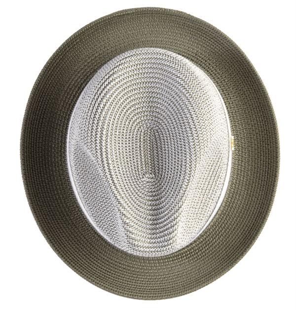 montique-h-22-mens-straw-fedora-hat-olive-two-tone-pinch-fedora-hat-4