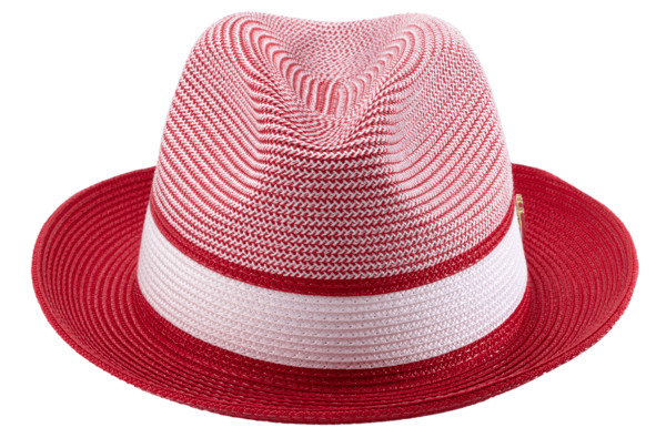 montique-h-22-mens-straw-fedora-hat-red-two-tone-pinch-fedora-hat-2