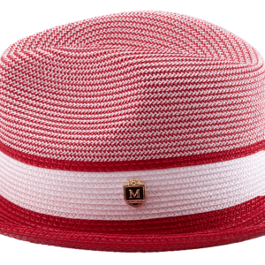 montique-h-22-mens-straw-fedora-hat-red-two-tone-pinch-fedora-hat-3