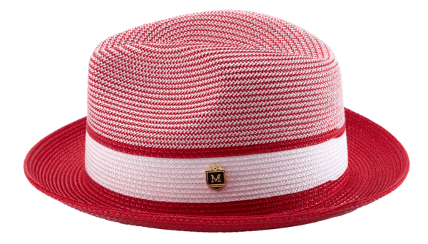 montique-h-22-mens-straw-fedora-hat-red-two-tone-pinch-fedora-hat-3