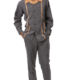 Montique Jacket Set D-64 Black Mens Demin Jacket and Pants Set