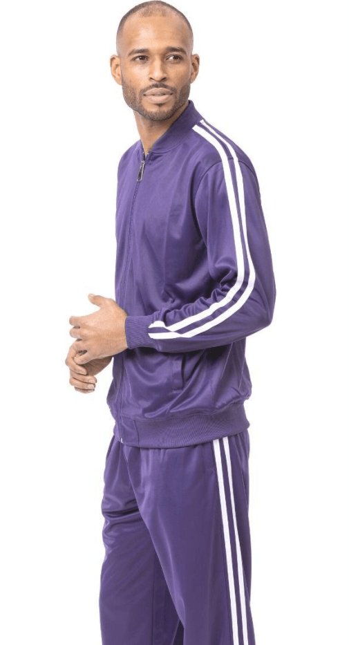 Montique Js 26 Mens Track Suits Purple Jogging Suit, Abby Fashions