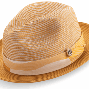 montique-h-2204-mens-straw-hat-gold-two-tone-braided-stingy-brim-pinch-fedora-hat