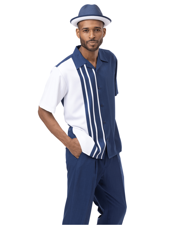 Montique 2201 Mens Walking Suits Navy | Leisure Suits - Abby Fashions