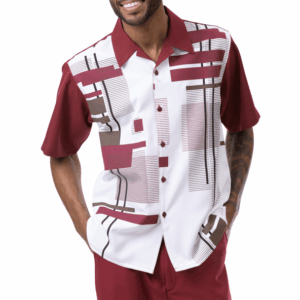 montique-mens-walking-suits-2203-burgundy-short-sleeve-mens-leisure-suits