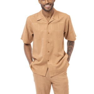 montique-mens-walking-suits-2210-tan-solid-short-sleeve-mens-leisure-suits