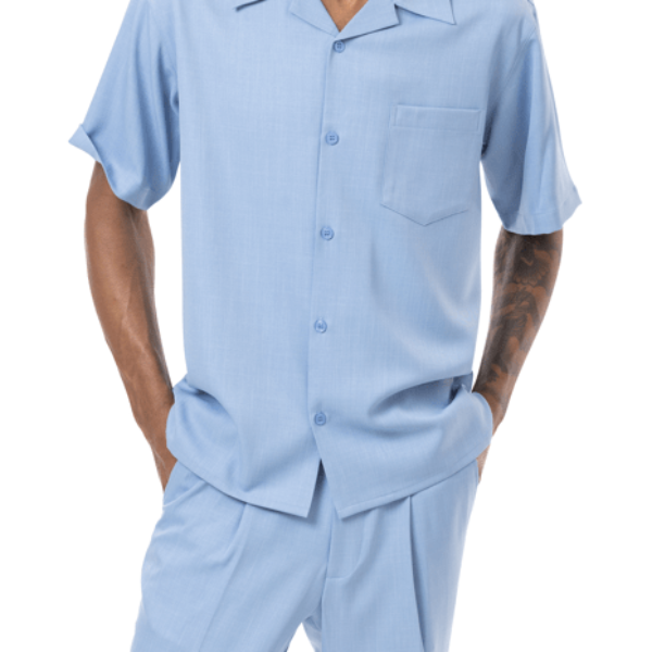 Short Sleeve - Mens 2PC Leisure Suits - Abby Fashions