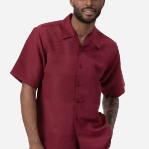 montique-2222-mens-walking-suits-burgundy-solid-short-sleeve-mens-leisure-suits