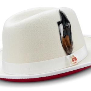 montique-h-84-fedora-hat-white-with-red-lining-velvet-bottom-2-3-4-brim-wool-felt-dress-hat