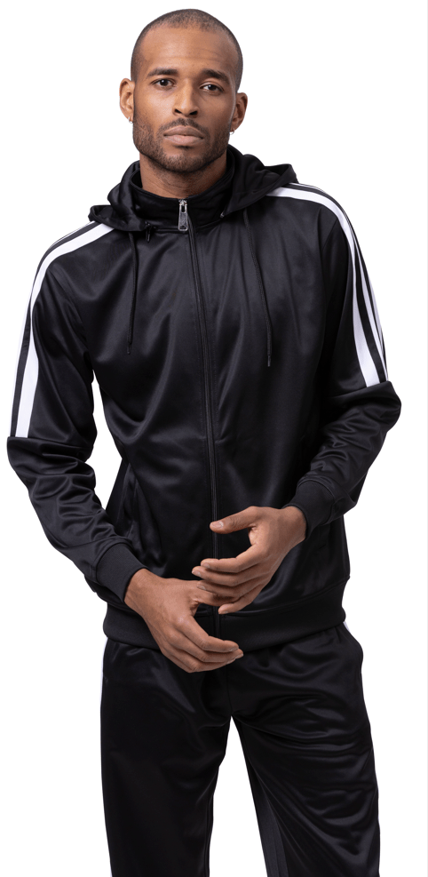 Montique Js 28 Mens Track Suits Black Jogging Suit With Hoodies, Abby Fashions