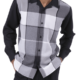 Montique 2270 Mens Walking Suits Black Plaid Design Long Sleeve Mens Leisure Suits