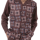 Montique 2280 Mens Walking Suits Brown Abstract Design Long Sleeve Mens Leisure Suits