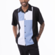 Montique 2301 Mens Walking Suits Carolina Color Block Design Short Sleeve Mens Leisure Suits