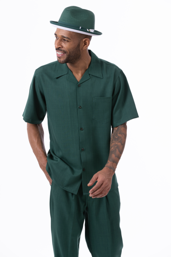 montique-696-mens-walking-suits-emerald-solid-short-sleeve-mens-two-piece-leisure-suits
