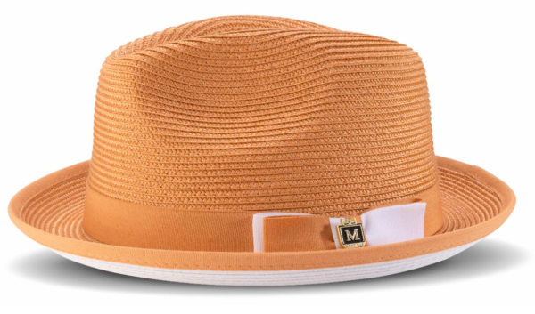 montique-h78-mens-straw-hat-cognac-white-bottom-braided-stingy-brim-pinch-fedora-hat