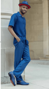 montique--mens-walking-suits-navy-solid-with-one-pocket-short-sleeve-mens-two-piece-leisure-suits