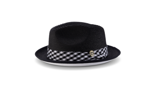montique-h-2316-mens-straw-hat-black-2-inches-brim-pinch-braided-fedora-hat