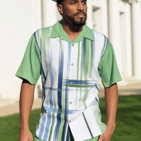Short Sleeve - Mens 2PC Leisure Suits - Abby Fashions