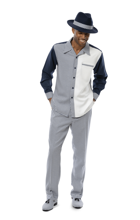 montique-2386-mens-walking-suits-navy-2-piece-checkered-leisure-suit