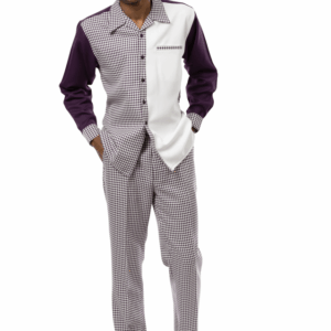montique-2386-mens-walking-suits-plum-2-piece-checkered-leisure-suit