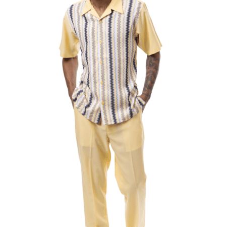 montique-2401-mens-walking-suits-canary-short-sleeve-mens-two-piece-leisure-suits