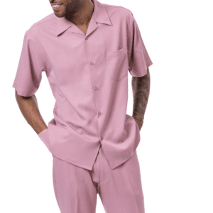 montique-696-mens-walking-suits-rose-solid-short-sleeve-mens-leisure-suits