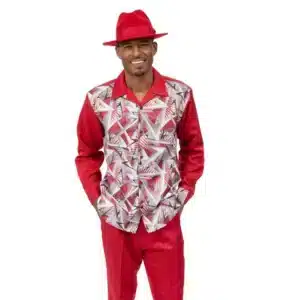 montique-2464-mens-walking-suits-red-abstract-pattern-long-sleeve-mens-leisure-suits