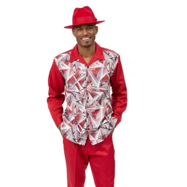 montique-2464-mens-walking-suits-red-abstract-pattern-long-sleeve-mens-leisure-suits